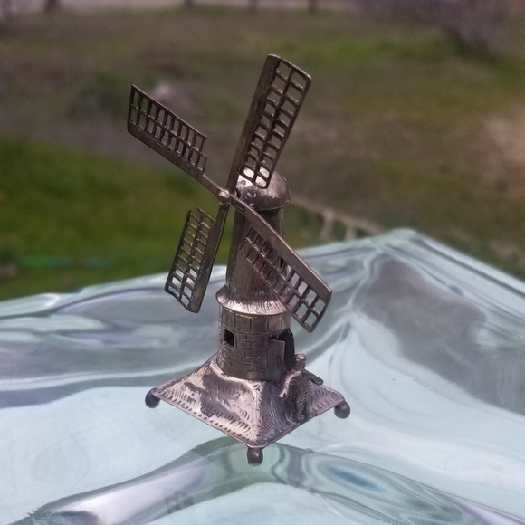 Antique Dutch Sterling Silver Windmill Figurine - Picture 6 of 16
